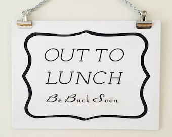 Out towards lunch signal Etsy picture about Out to Lunch Sign Printable referred to as Out in the direction of lunch indicator Etsy